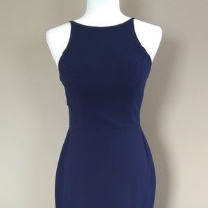 Navy blue evening dress